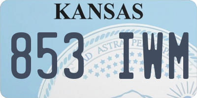 KS license plate 853IWM