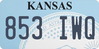 KS license plate 853IWQ