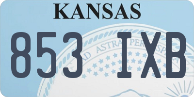 KS license plate 853IXB