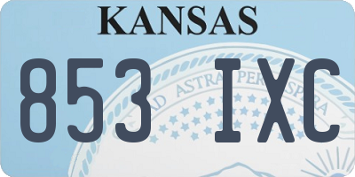 KS license plate 853IXC