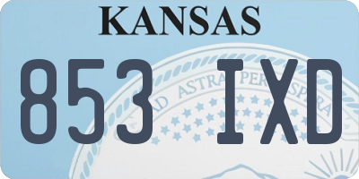 KS license plate 853IXD