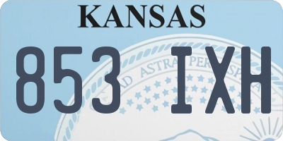 KS license plate 853IXH
