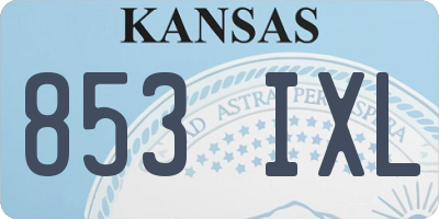 KS license plate 853IXL