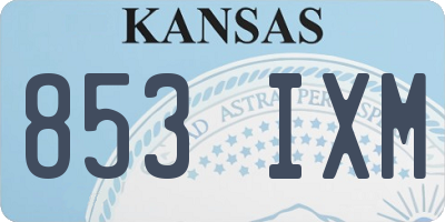 KS license plate 853IXM