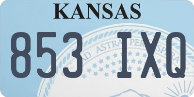 KS license plate 853IXQ