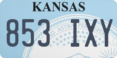 KS license plate 853IXY