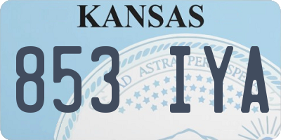 KS license plate 853IYA