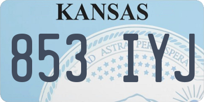 KS license plate 853IYJ
