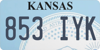 KS license plate 853IYK