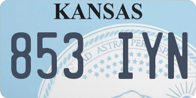 KS license plate 853IYN