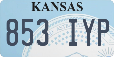 KS license plate 853IYP