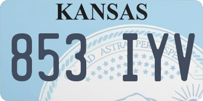 KS license plate 853IYV