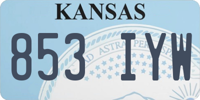 KS license plate 853IYW