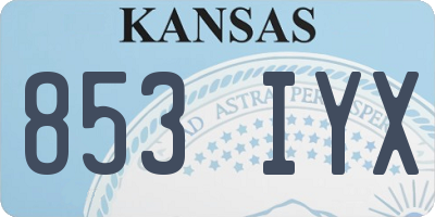 KS license plate 853IYX