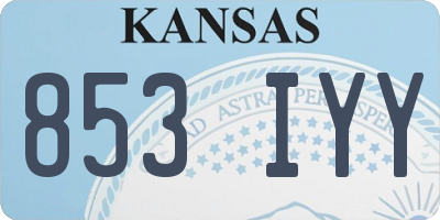 KS license plate 853IYY