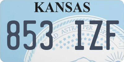 KS license plate 853IZF