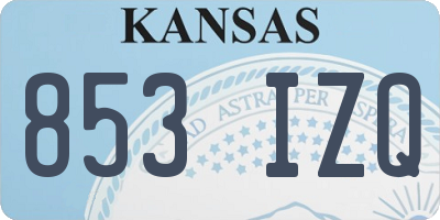 KS license plate 853IZQ