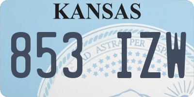 KS license plate 853IZW