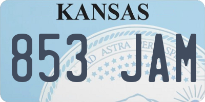 KS license plate 853JAM