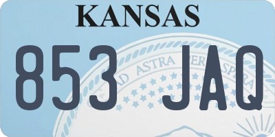 KS license plate 853JAQ