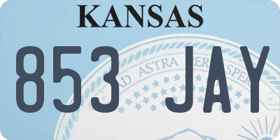 KS license plate 853JAY