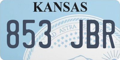 KS license plate 853JBR