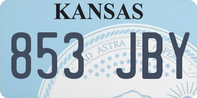 KS license plate 853JBY