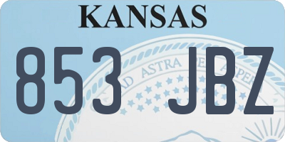 KS license plate 853JBZ