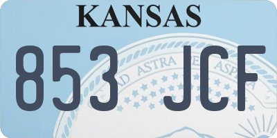 KS license plate 853JCF