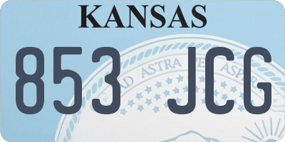 KS license plate 853JCG