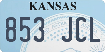 KS license plate 853JCL