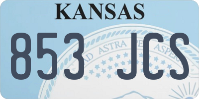 KS license plate 853JCS