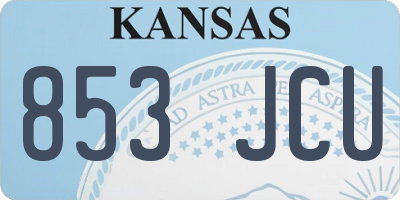 KS license plate 853JCU