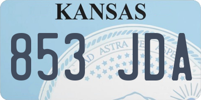 KS license plate 853JDA