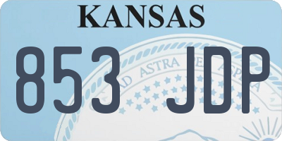 KS license plate 853JDP
