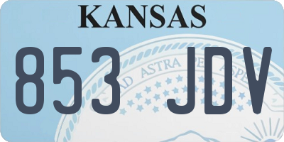 KS license plate 853JDV