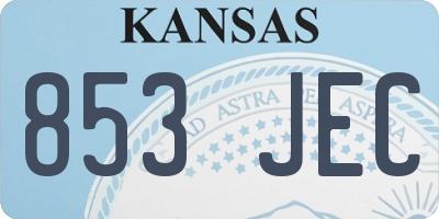KS license plate 853JEC