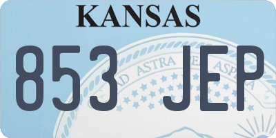 KS license plate 853JEP