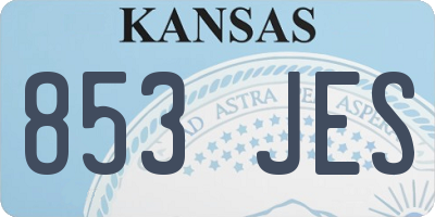 KS license plate 853JES