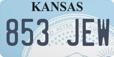 KS license plate 853JEW