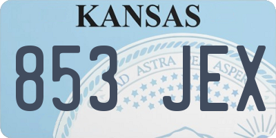 KS license plate 853JEX