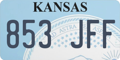 KS license plate 853JFF