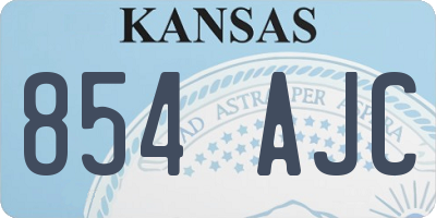 KS license plate 854AJC