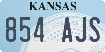 KS license plate 854AJS