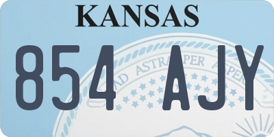 KS license plate 854AJY