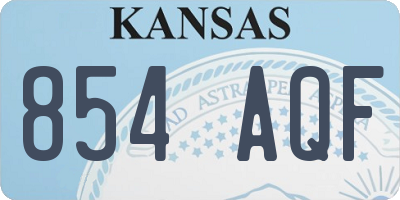 KS license plate 854AQF
