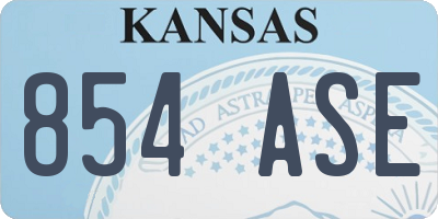 KS license plate 854ASE