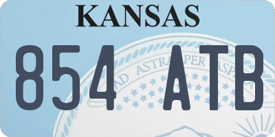 KS license plate 854ATB