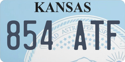 KS license plate 854ATF