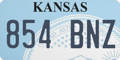 KS license plate 854BNZ